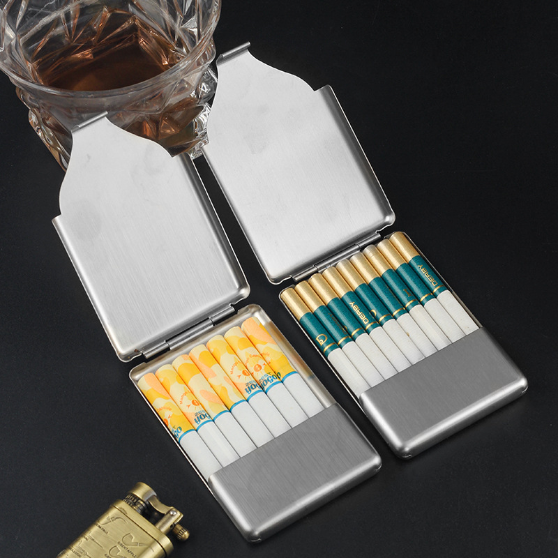 내구성 있는 스테인리스 스틸 담배 케이스, 플립탑 디자 - Smoking & Vaping Accessories 리뷰 및 가격